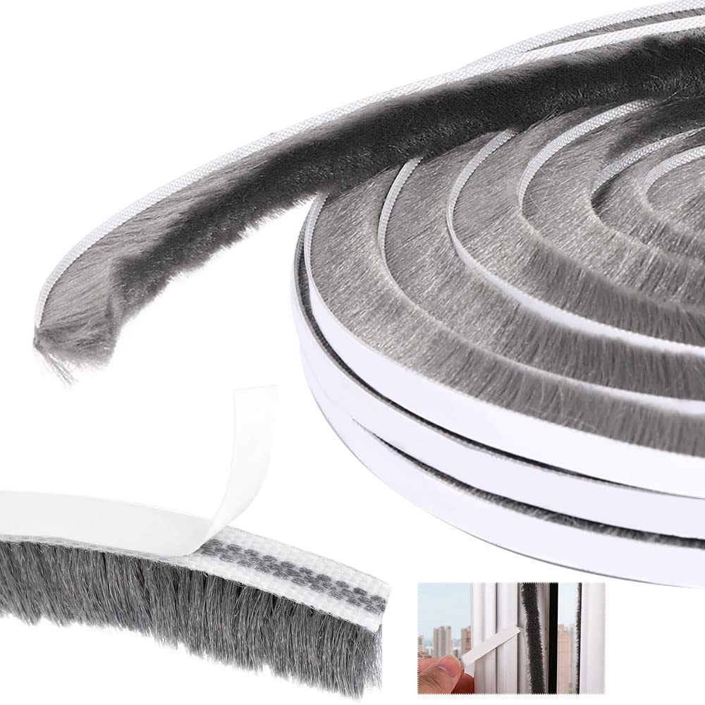 Buy PERFETSELL Adhesive Brush Weather Stripping Tape, 5m(L)x 9mm(W)x