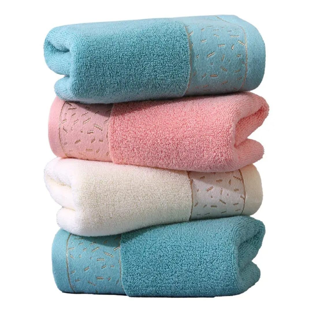 Cotton Ladies Handkerchief Set, 25 x 25 cm, Pack of 6, Pink Blue Coral, Quilted Pattern-image-31
