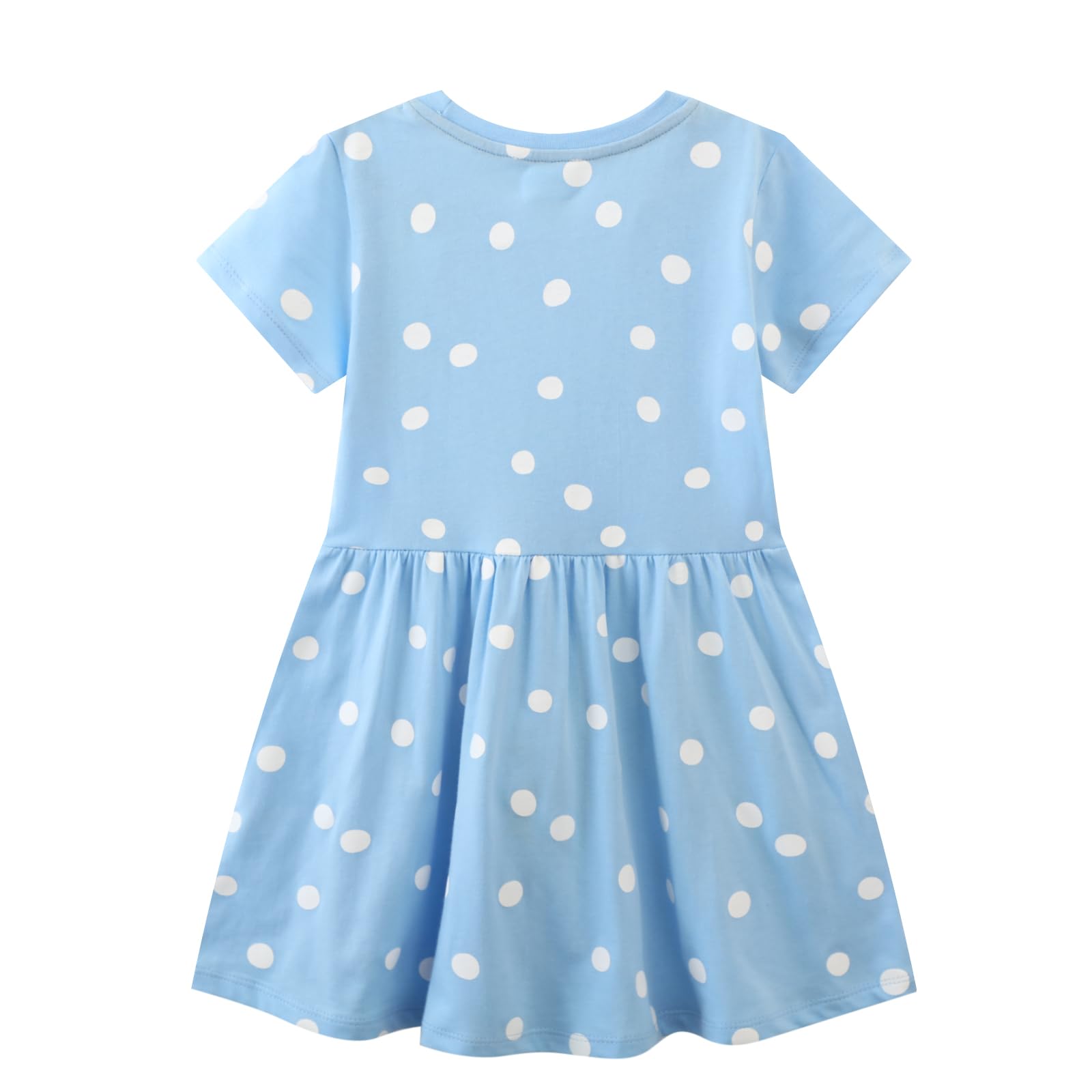 Vestido Niña Unicornio Algodón Cuello Redondo Princesa Fiesta Verano Talla 2-8 Años
