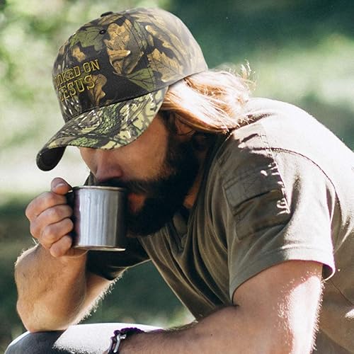 Miniatura 4 de Letras de encargo del casquillo de béisbol de Camo enganchadas en el cierre de la correa del algodón del bordado