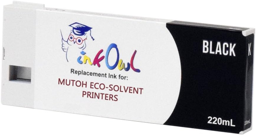 InkOwl Compatible Ink Cartridge Replacement for MUTOH MS31 and ECO-Ultra Printers (220mL, Black)