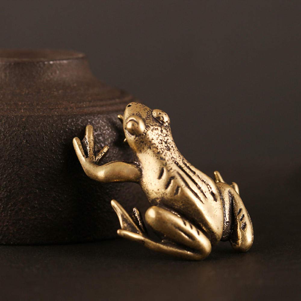 Amazon.co.jp: 立像純粋な銅のカエルの置物デスクトップ