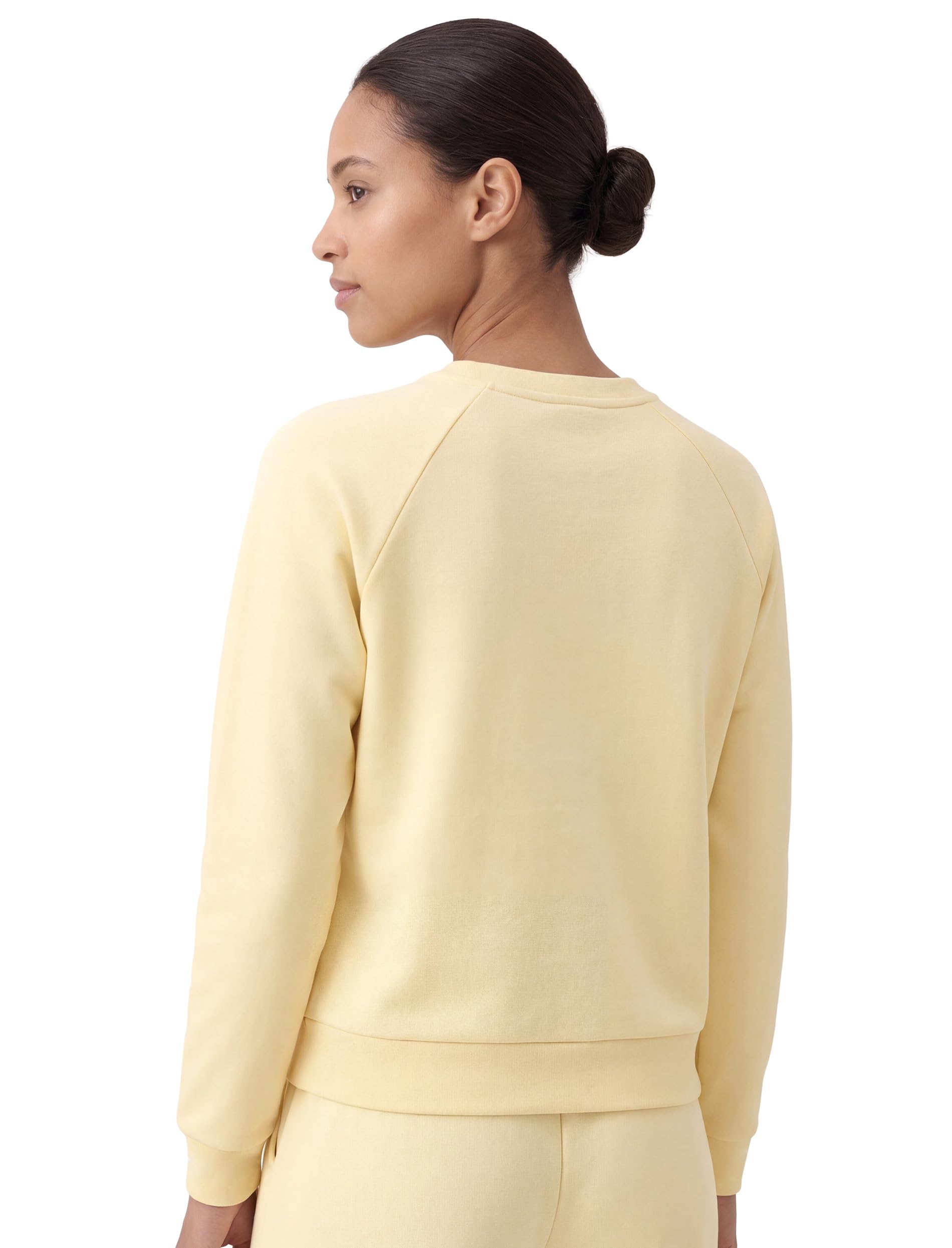 VIVISENCE Damen Sweatshirt Mit Rundhalsausschnitt Aus Baumwolle Langer Ärmel Bequemer Schnitt Für Alltag Freizeit Und Zuhause Ideal Als Loungewear Oder Bequemes Oberteil 9004