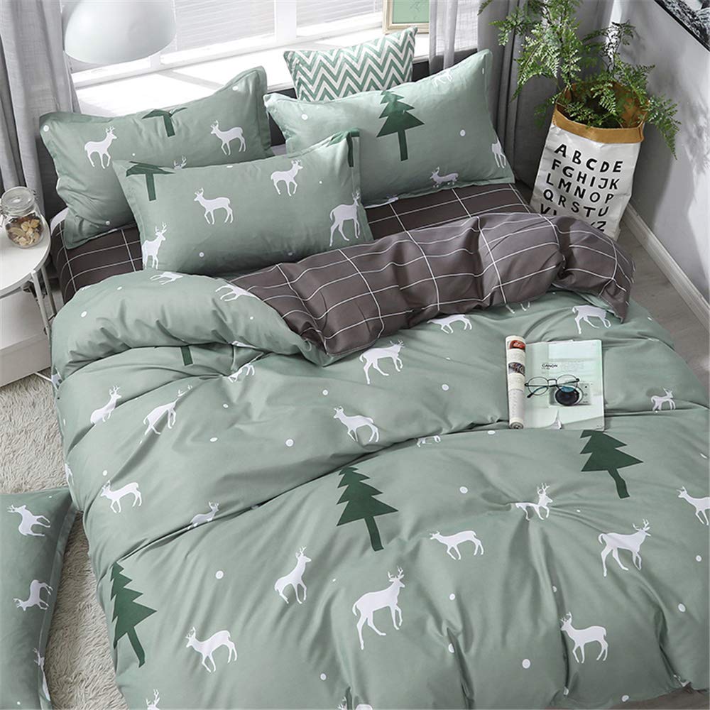 Housse De Couettes Pour 2 Personnes, Morbuy Parure De Lit 4 Pièces Microfibre Modèle De Ensemble De Literie Avec 2 Taies D'oreillers Et 1 Drap De Lit (220x240cm/2.2M,Élégance Rose