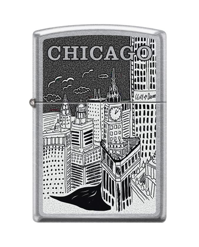 Zippo Lighter-USA City and States Windproof Lighter (Chicago Skyline Z104)