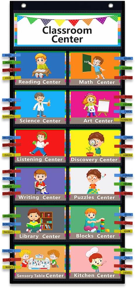 Classroom Center Pocket Chart,Classroom Management Pocket Chart,Classroom Course Tracking Pocket Charts,Classroom Track Pocket Chart