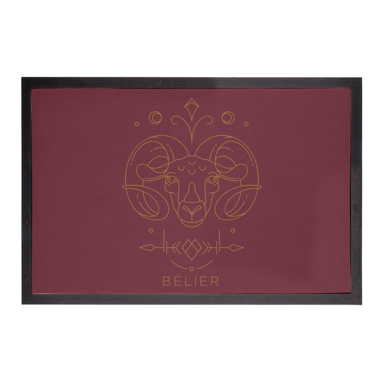 Paillasson Bélier rouge 60x40cm pour stopper la saleté avec style bohème