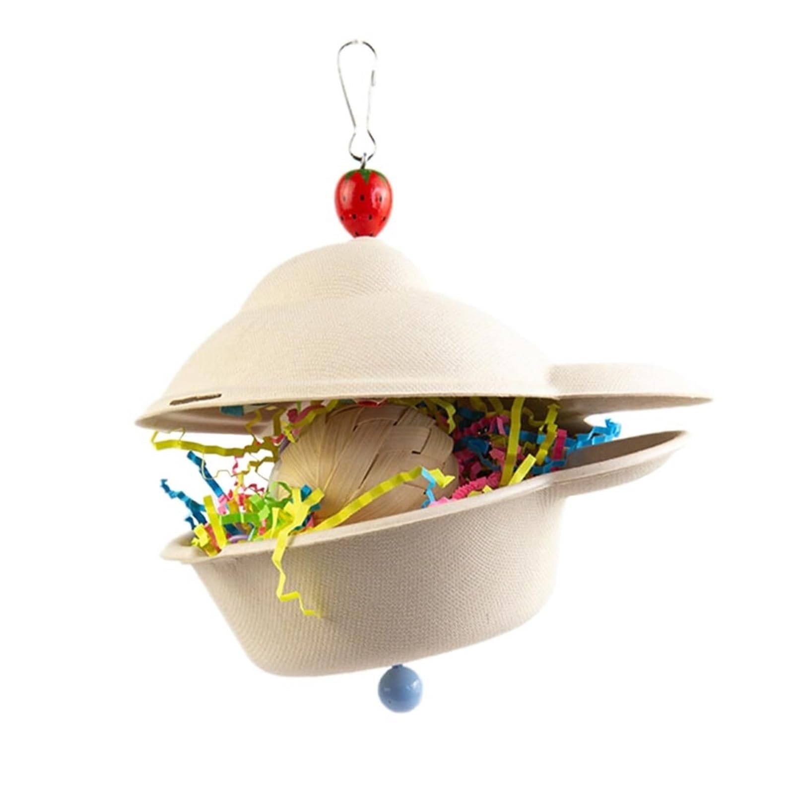 Jouet à mâcher à suspendre pour petits perroquets, cage en papier rotin, fournitures molaires pour perruches, calopsittes et conures (1)