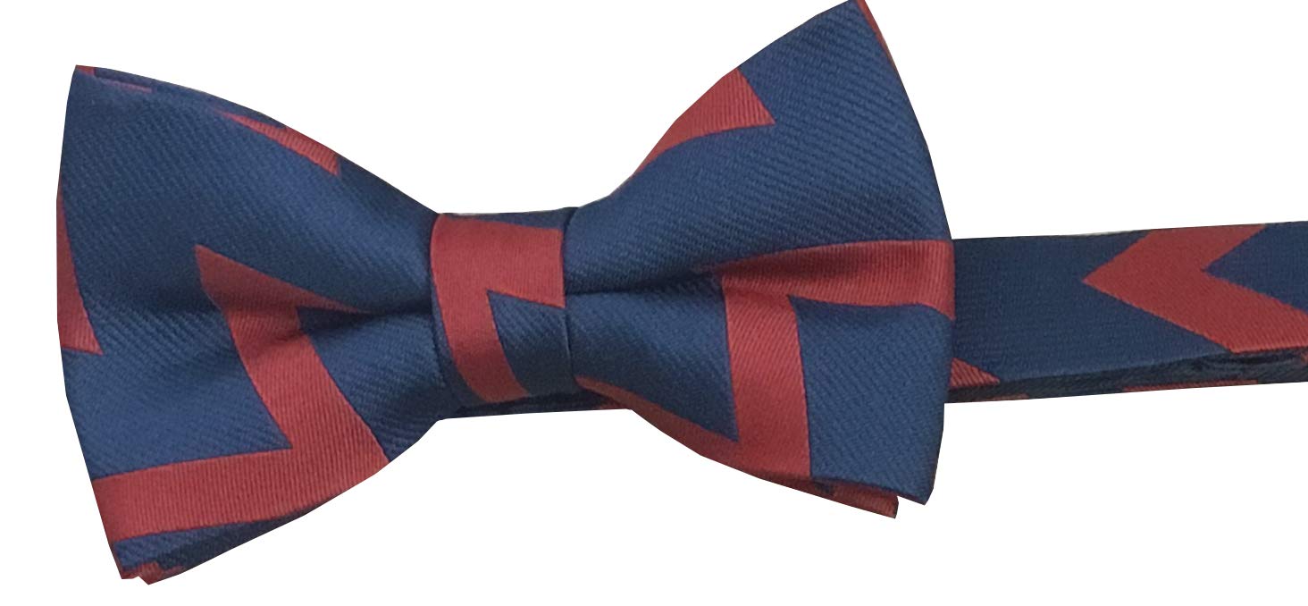 Great British Tie Club Men's Navy, Red Royal Artillery (Ready-Tied) Regital Bow Tie