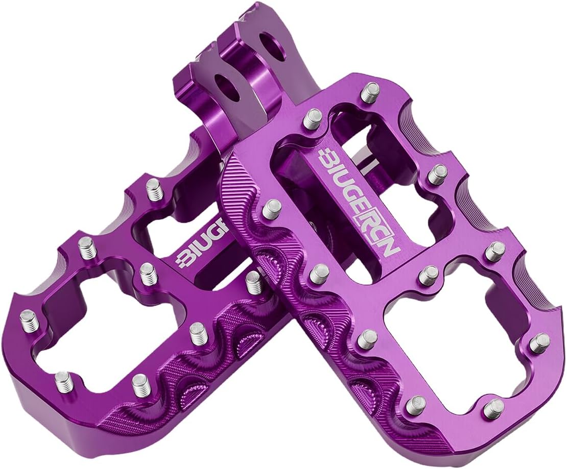 Dirt Bike Foot Pegs,Forging & CNC Aluminum Alloy Foot Pedal Rest Footpegs for Surron Light Bee X and S/E Ride Pro SS/XR150L/CRF150F/CRF250F/X160/X260/79Bike Falcon Pro Falcon GT-Purple