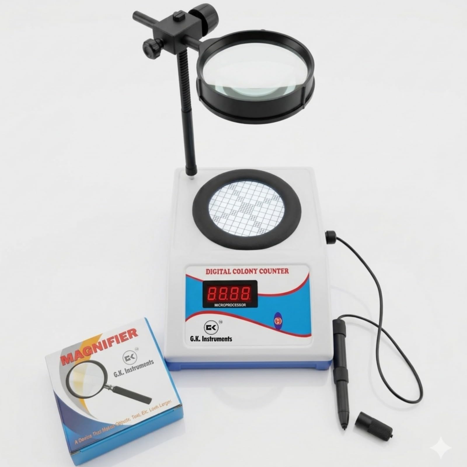 Digital Colony Counter with LED Display | Bacterial Colony Counting Device | Microbiology Lab Equipment for Research, Pathology & QC Laboratories-image-44