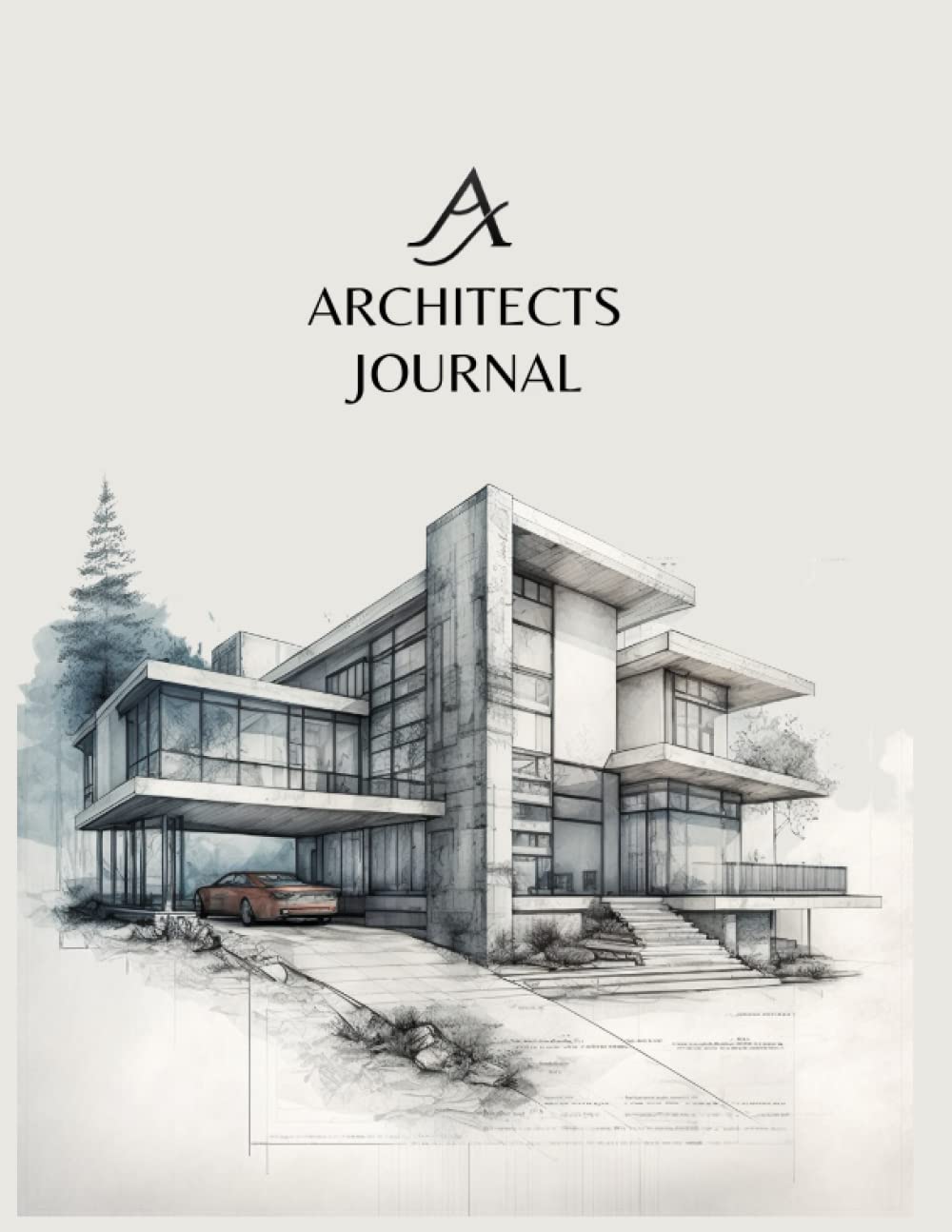 Architects Journal: A journal for architects and designers featuring illustrations of structures with ample space for taking notes and drawing