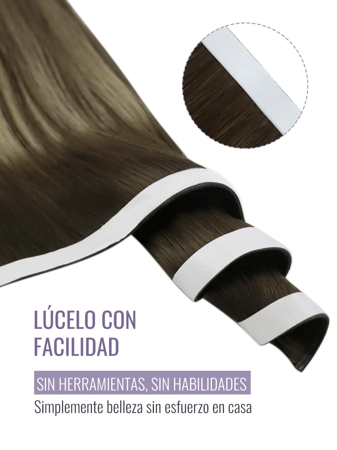 Fshine Extensiones Adhesivas Pelo Natural Extensiones de Cabello 14 Pulgadas 35CM 50g Rubio Dorado Highlight Rubio Claro 20PCS Cabello Humano Color 16P22 Color 16P22 — view 65