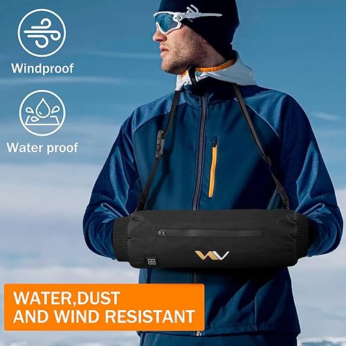 Miniatura 3 de Bolsa calentada para calentar las manos con cinturón ajustable, manguito de calefacción eléctrico alimentado por USB con 3 ajustes de temperatura