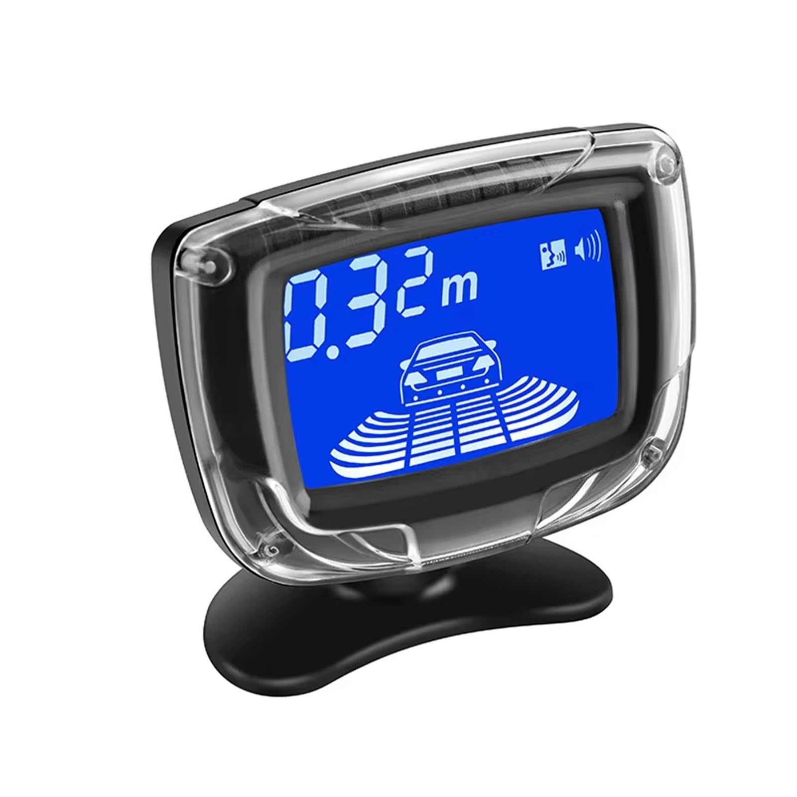Sensore Parcheggio Auto Doppio Display LCD Elaborazione Centrale Interruttore Sensore Retromarcia Automatico 12 V Rilevatore Parcheggio Radar Monitor Di Retromarcia Sensore Retromarcia(WHITE)