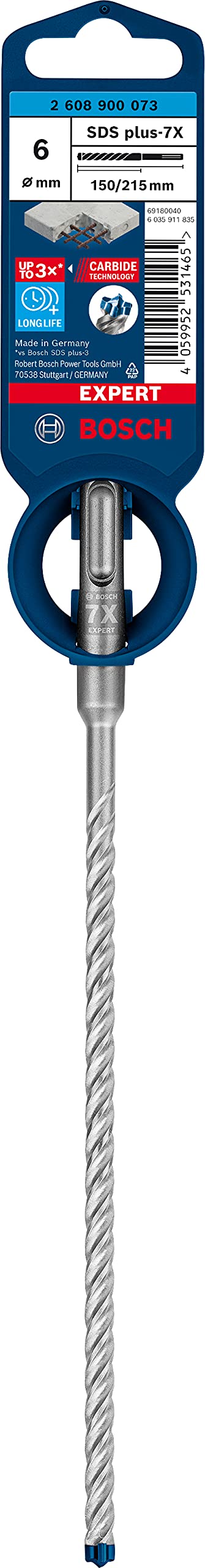 Bosch Professional Accessories 1x EXPERT SDS plus-7X Kırıcı Delici Delme Uçları (Yumuşak taş, Sert taş, Beton, Donatılı beton, Beton bina bloku, Ø 6,00x215 mm, Aksesuar Kırıcı Delici)