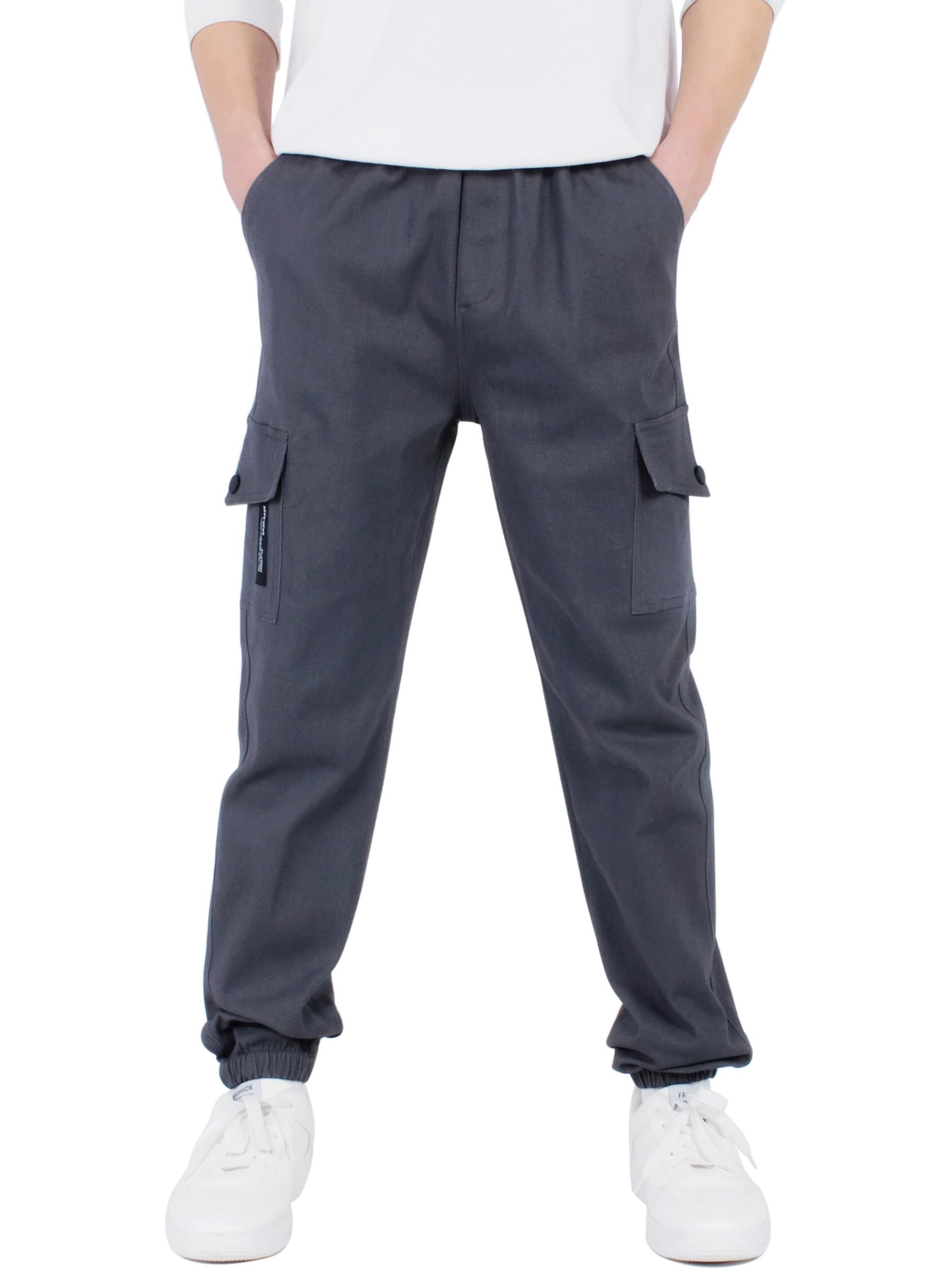 CAMLAKEEKids Boys Elasticated Waist Slim Fit Cargo Joggers