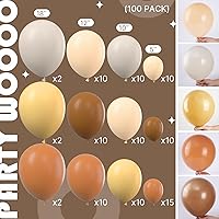 Vista 832 de PartyWoo Nude Balloons 100pcs 12 Inch Apricot Boho Fall Neutral Latex Helium Balloons for Graduation Wedding Anniversary Birthday Boy Baby Shower