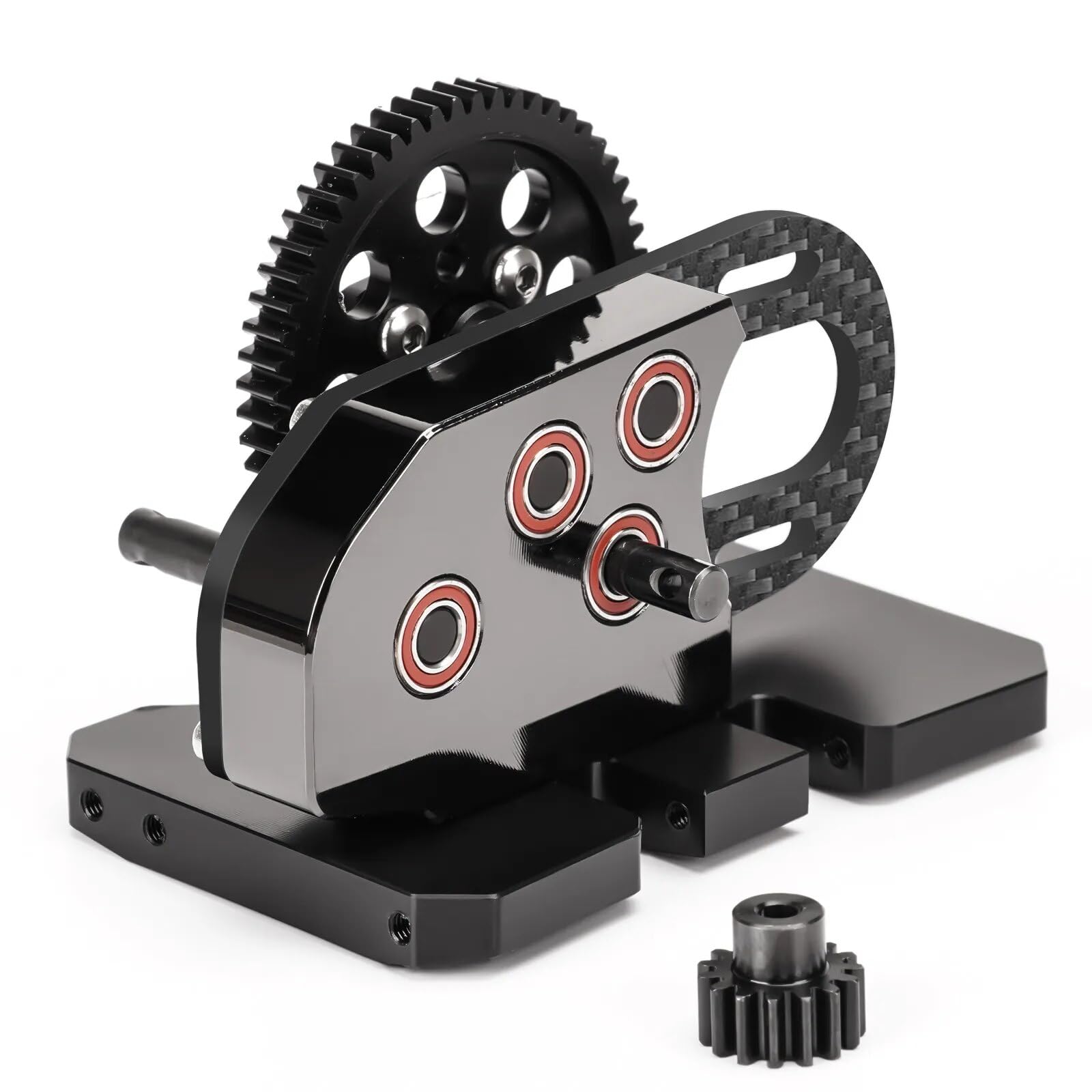 Caja De Cambios Ultraligera Para Coches RC 1/10 - Transmisión Portal, Mecanizada En Aluminio, Compatible Con Capra Y SCX10 III