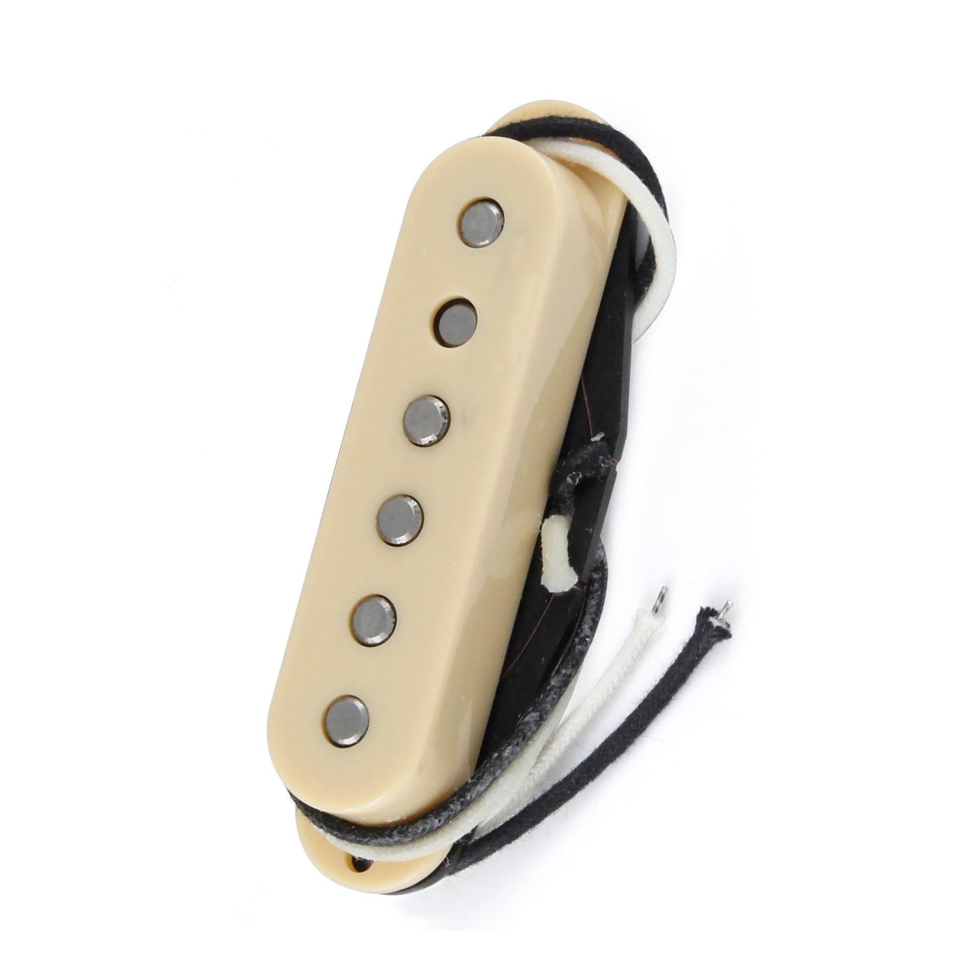 Alnico 5 Gitarren Single Coil Tonabnehmer Mit Verschachtelten Polen(Cream Middle)