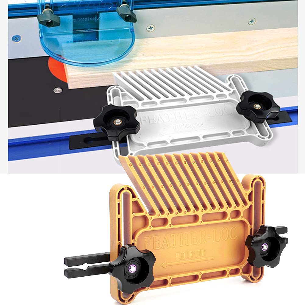 Featherboard, Featherboard regolabile esteso per la lavorazione del legno, per la lavorazione del(Square Feather Board Type B Yellow)