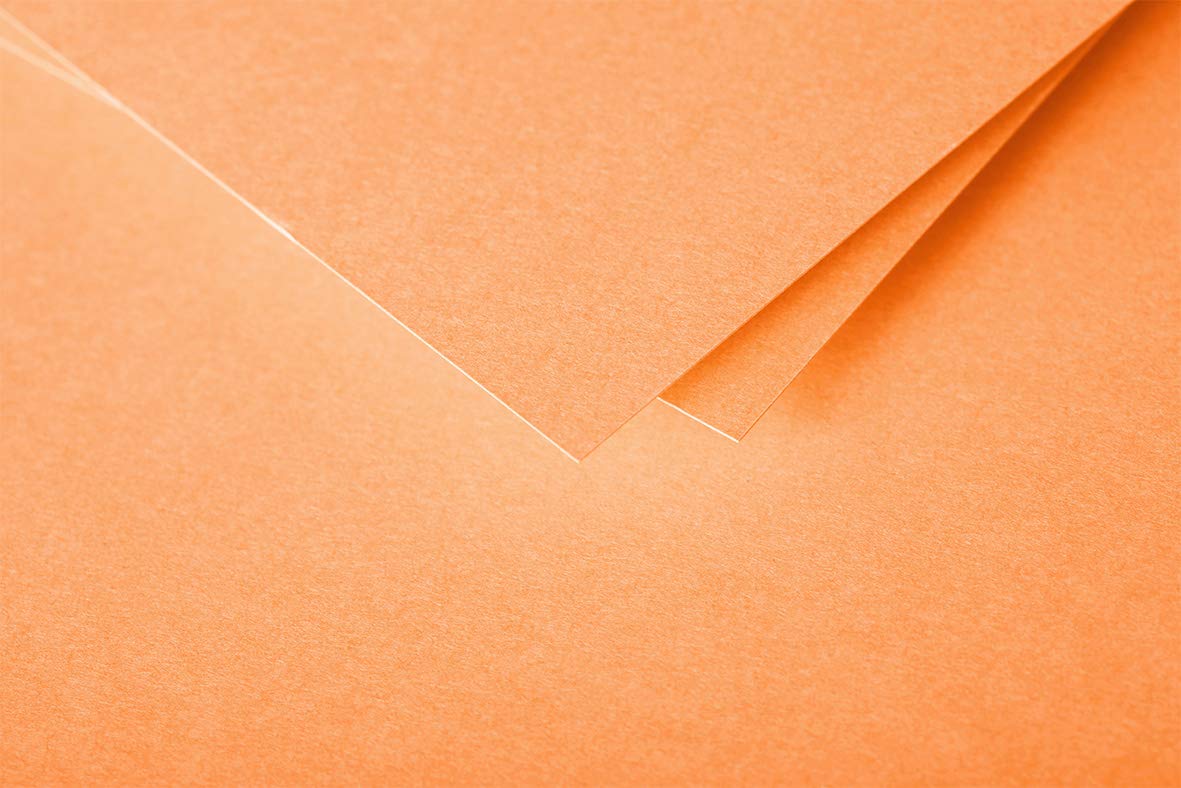 Clairefontaine 1136C Pack of 25 Plain Cards Square Format 16x16cm 210gsm Orange colour Invitation Correspondence Cards - Image 2