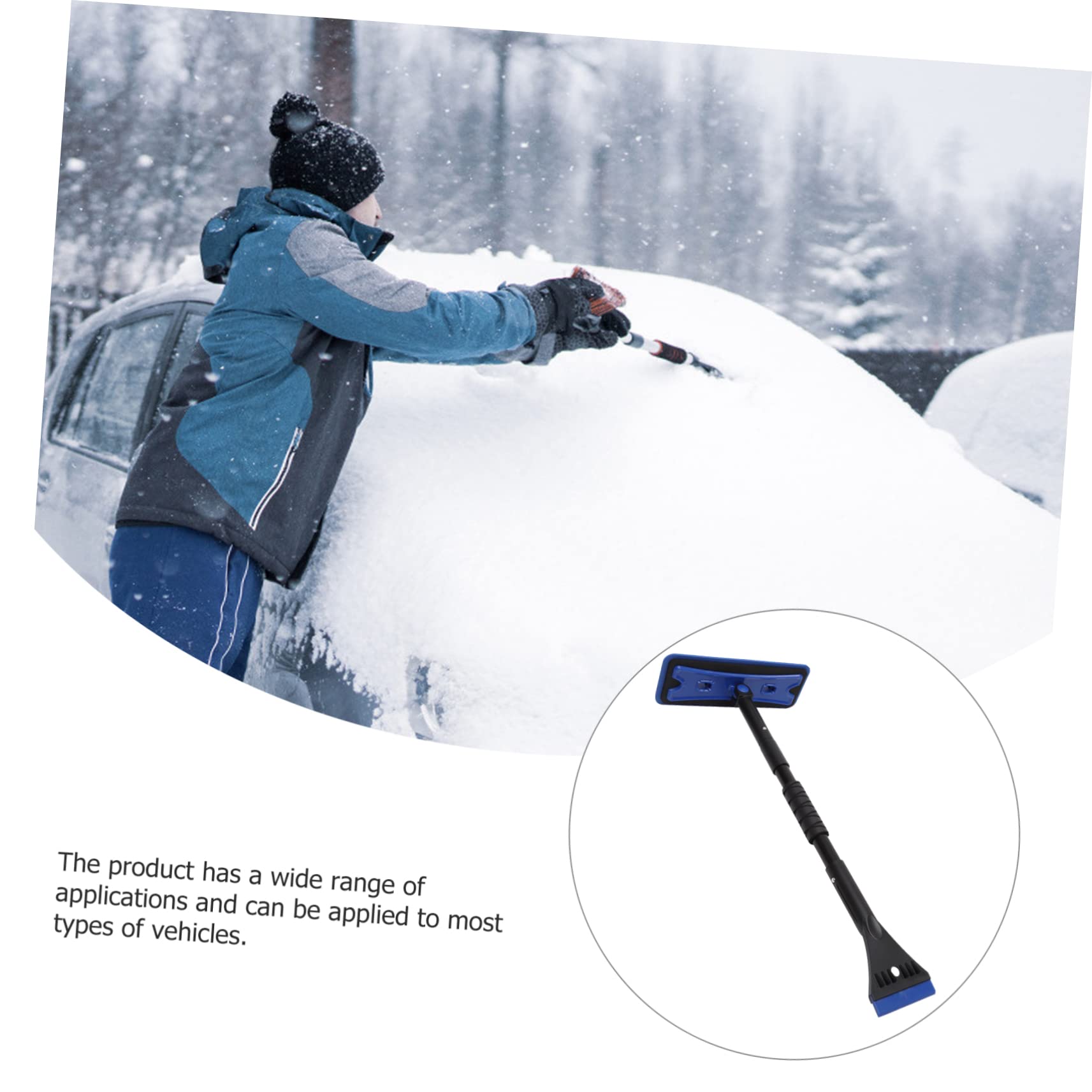 DOITOOL Grattoir à Neige pour Pare-Brise de Voiture, 1 Set Bleu