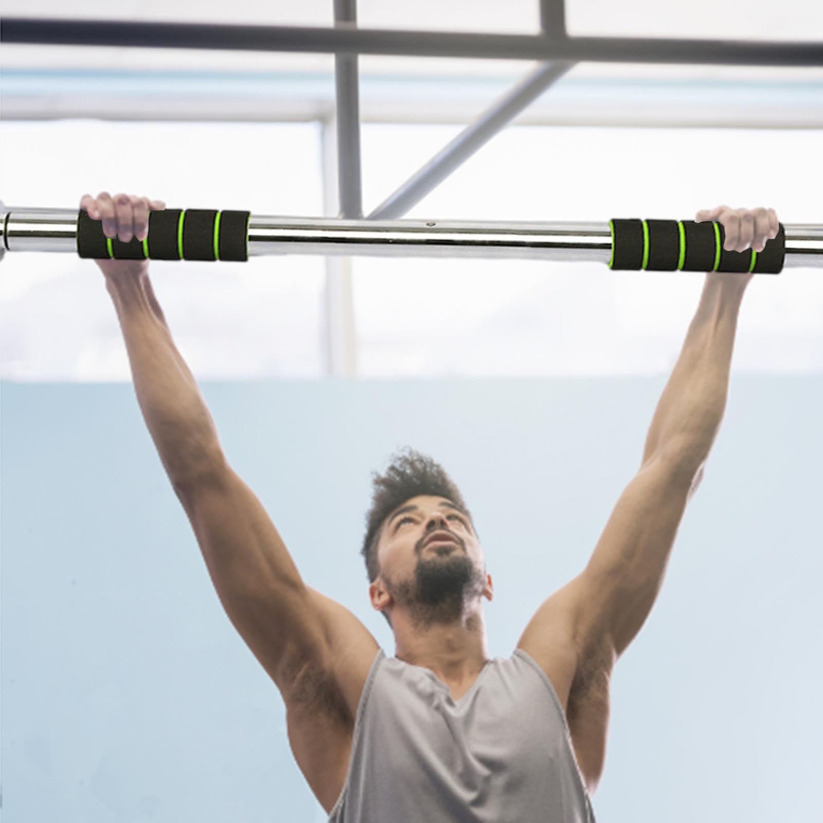 Drążki do podciągania się do domu, drążek do ćwiczeń | ergonomiczny uchwyt, montaż bez śrub, regulowana szerokość, sprzęt fitness do treningu siłowego, treningu siłowego