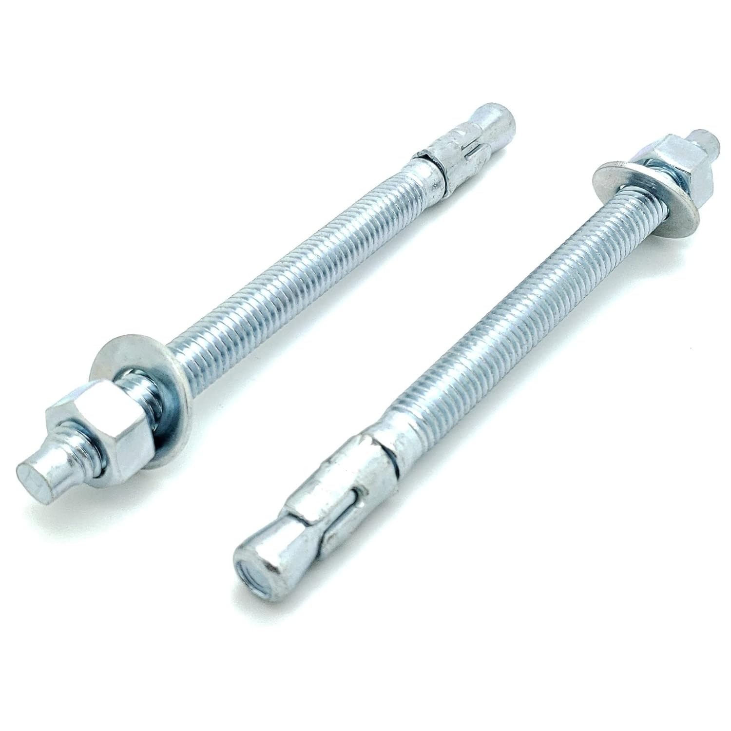 Four (4) 3/8 x 5 Zinc Plated Wedge Anchor Bolts | Heavy Duty (BCP981)