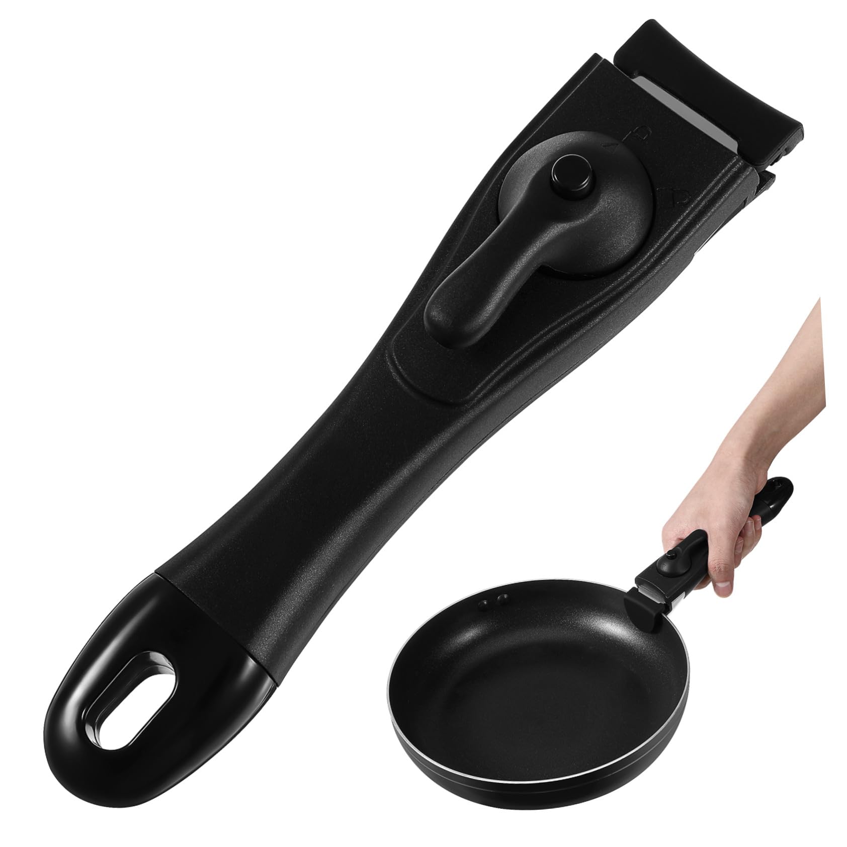 Poignée amovible silicone pour poêle avec trou suspendre gain de place cuisine