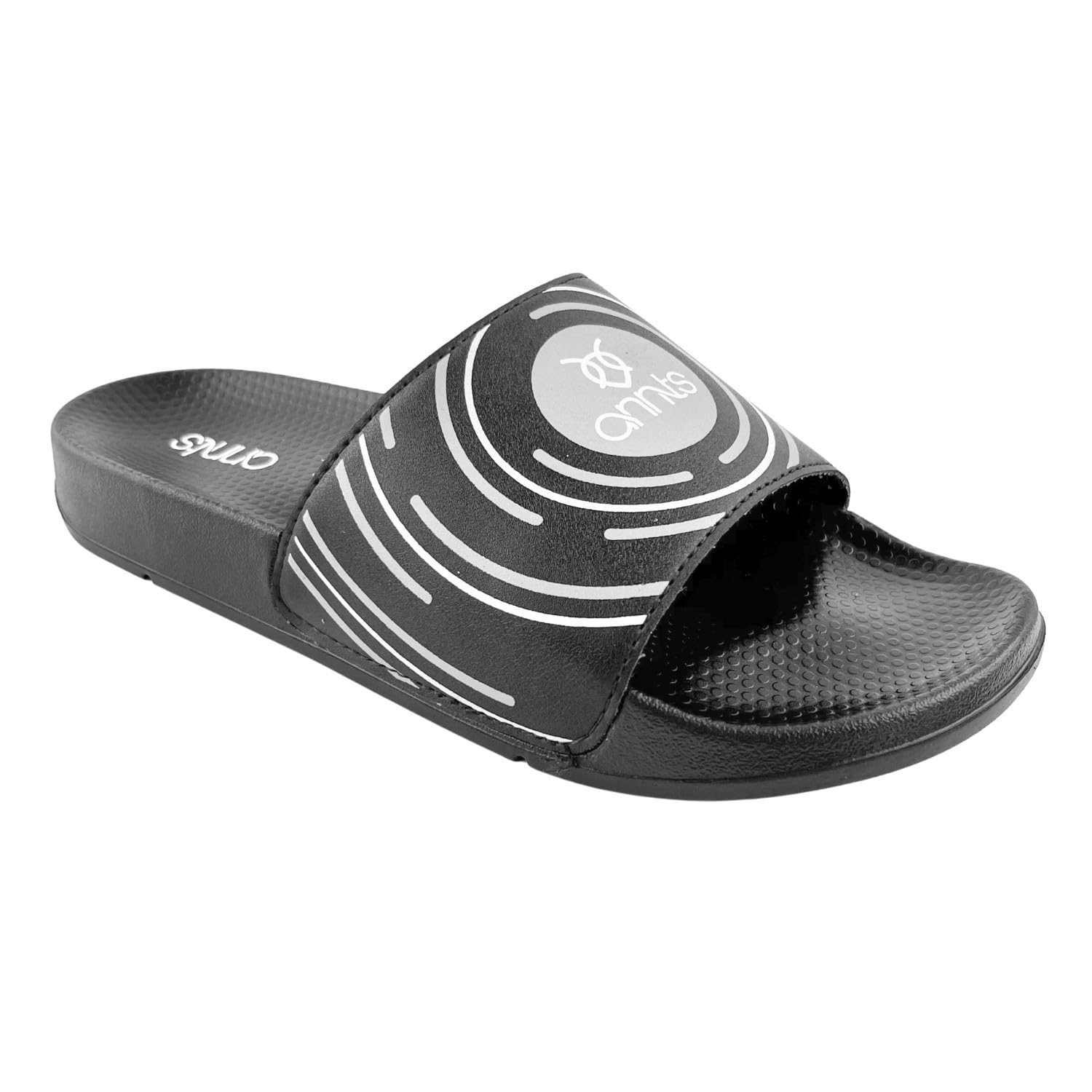 Men Black/Black Sliders | Comfortable| Stylish | Modern Design | Breathable | Slip Resistant | Skin Friendly Material