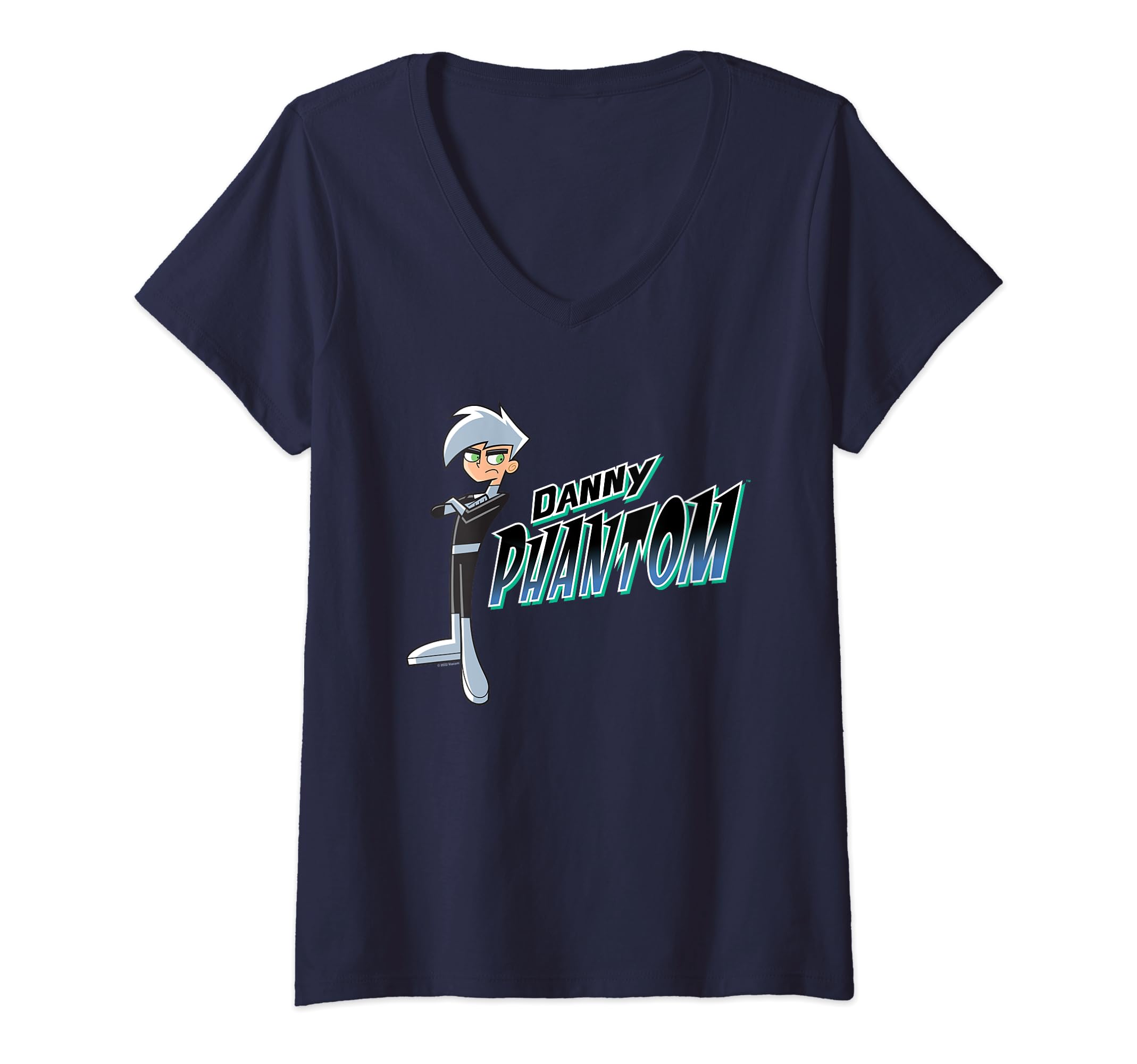 Danny Phantomwith Logo V-Neck T-Shirt