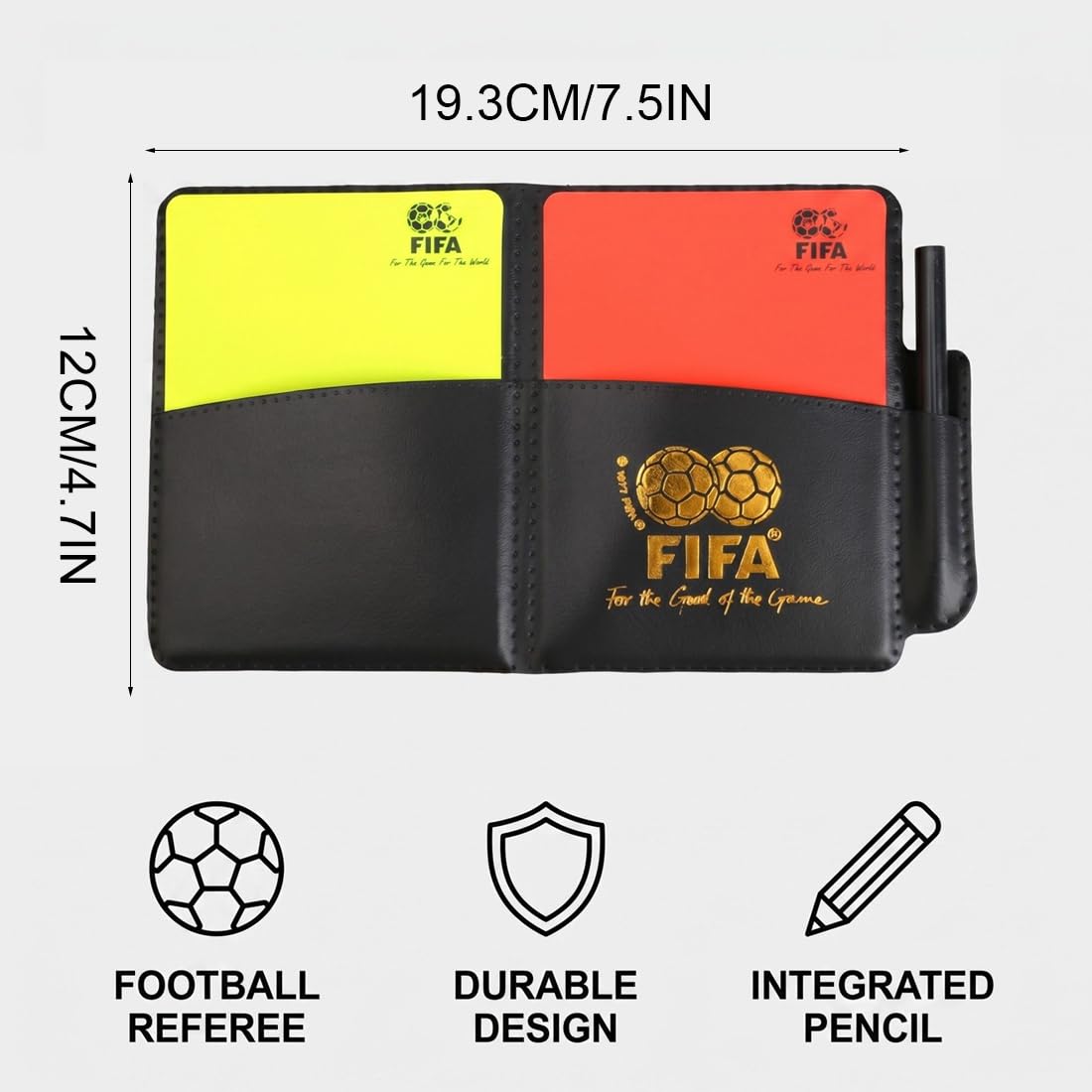Kit de Tarjetas Árbitro Fútbol, PVC Tarjetas Amarillas y Rojas, con bolígrafo, Juego de Tarjetas de Árbitro Deportivo de Fútbol, para Partidos de Fútbol Deporte Escolar, Baloncesto