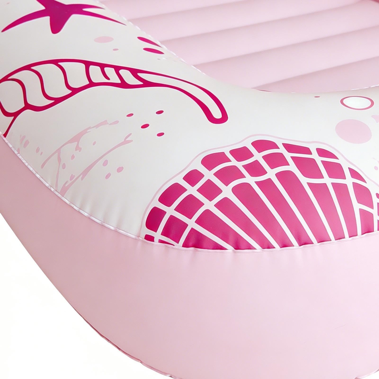Inflable de Piscina para Bronceado | Boya de Recreación Acuática con Portavasos, Barco de Cuenca Solar Inflable - para Adultos, Familias, Vacaciones, Complejo, Playa, Lago,
