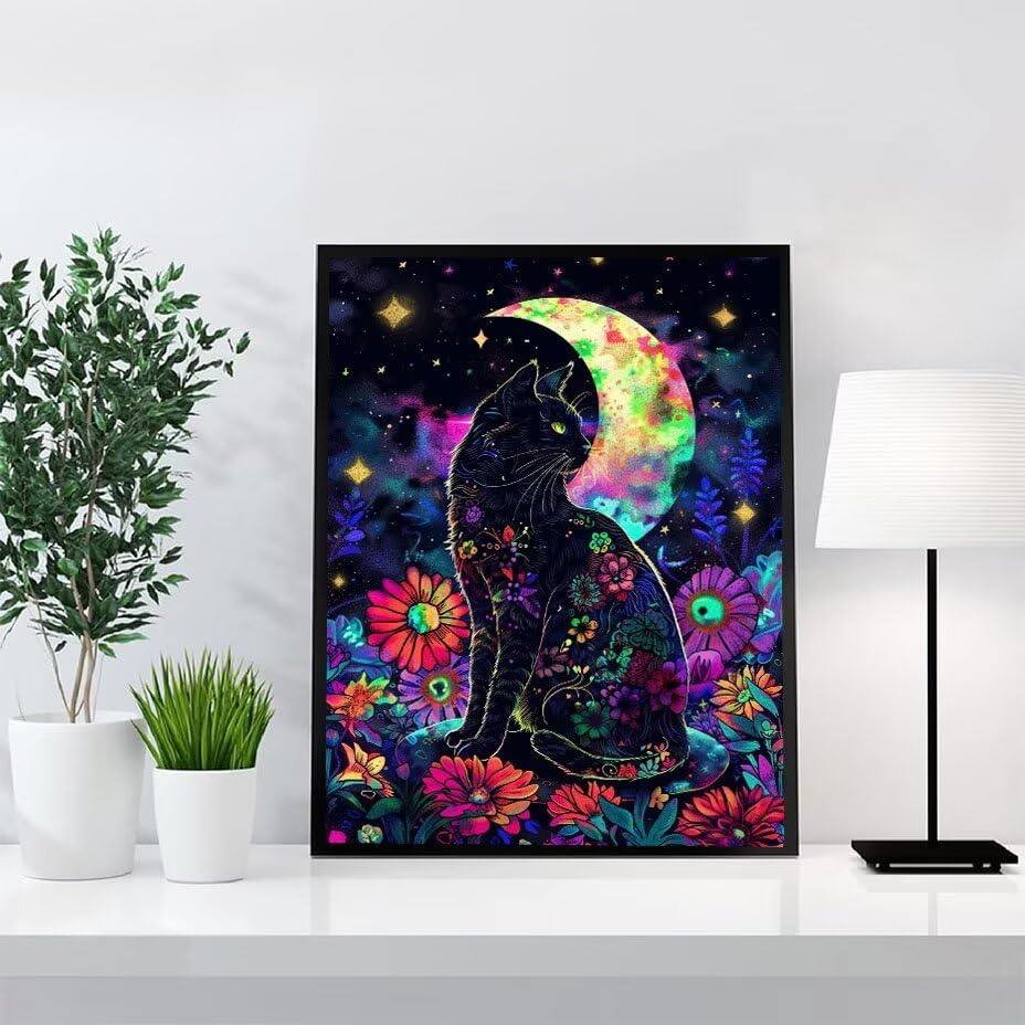 Diamond Art Cristal Point de Croix Chat | Grand Format Zen 5D
