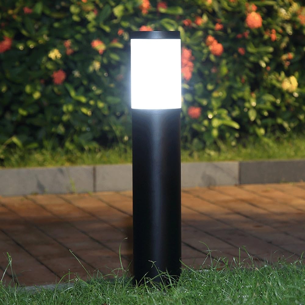 23,6-calowa filarowa lampa zewnętrzna 7,4 W LED Oświetlenie słupowe Nowoczesna lampa uliczna do ogrodzenia podwórza Ścieżka Chodnik Patio Trawnik(Width:3.5inch)