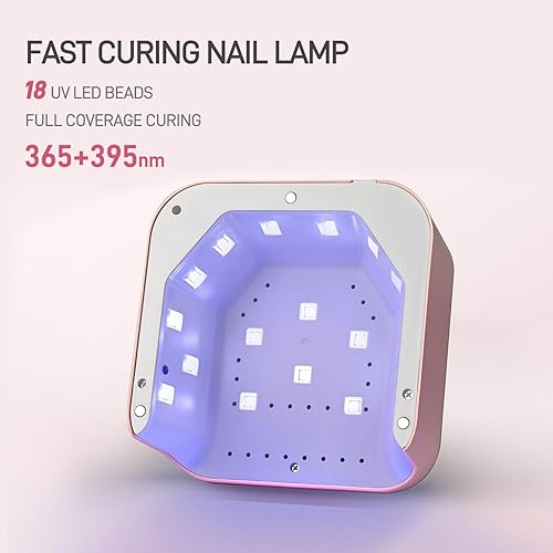 Miniatura 2 de GAOY Luz UV para uñas de gel, secador de uñas profesional con sensor infrarrojo y 3 temporizadores, lámpara de curado rápido para salón y arte de