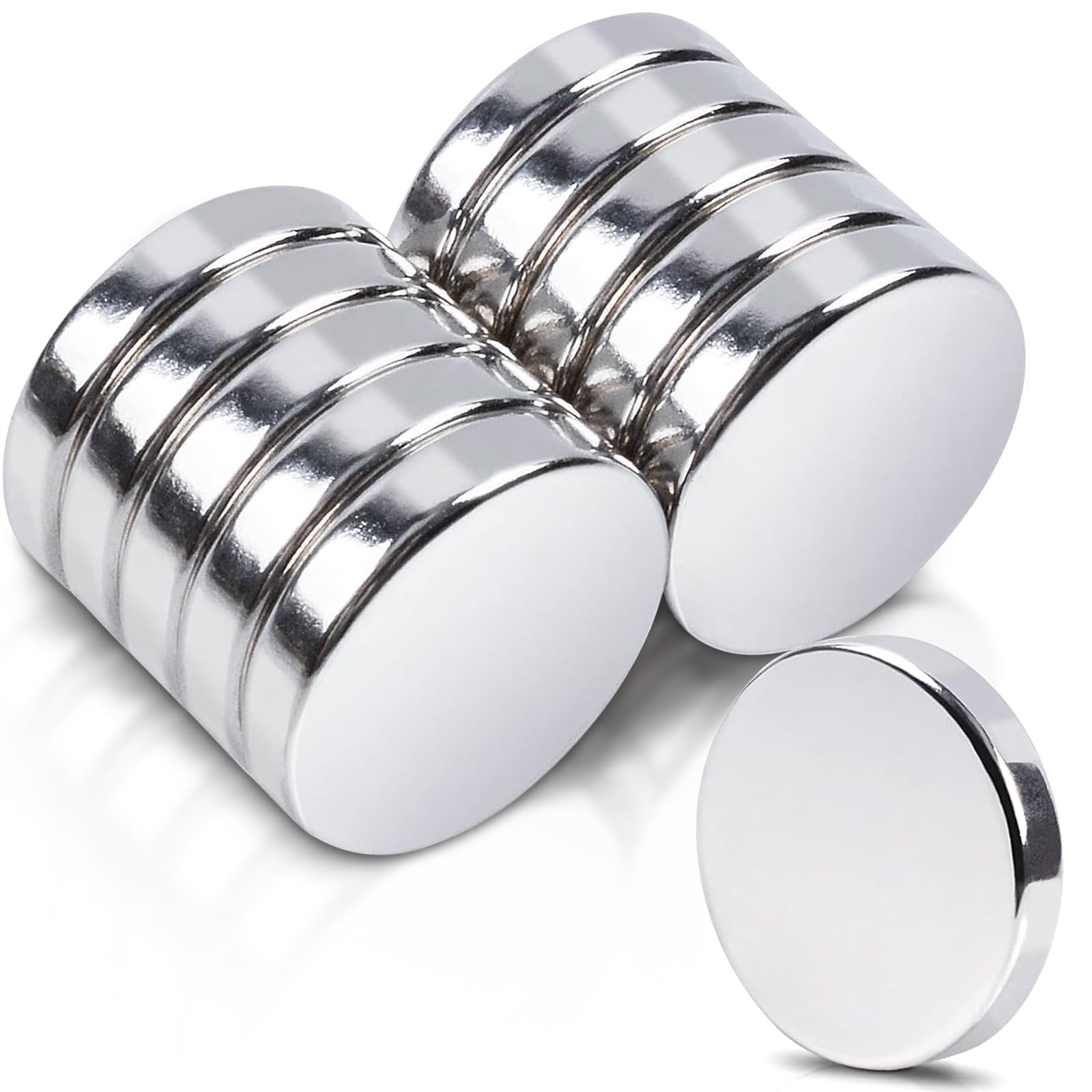 Strong Magnet Small Round Magnets, 10 Pcs 14 mm x 3 mm Fridge Magnets Neodymium Magnet for Craft, Whiteboards, DIY, Picture — image 1