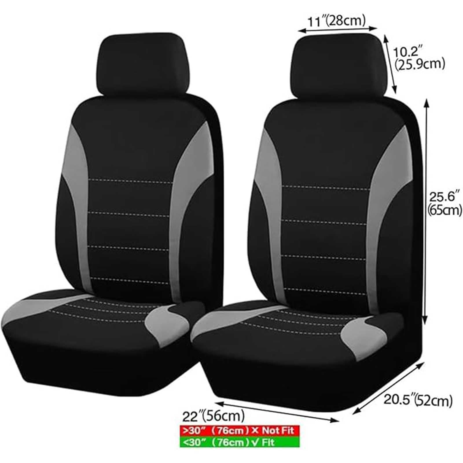 Housses De Siège Avant De Voiture, pour Renault Clio 3 2005 2006 2007 2008 2009 2010 2011 2012 Imperméable Antidérapant Housses De Siège Avant Coussins Couvre Protections Siège,Grey