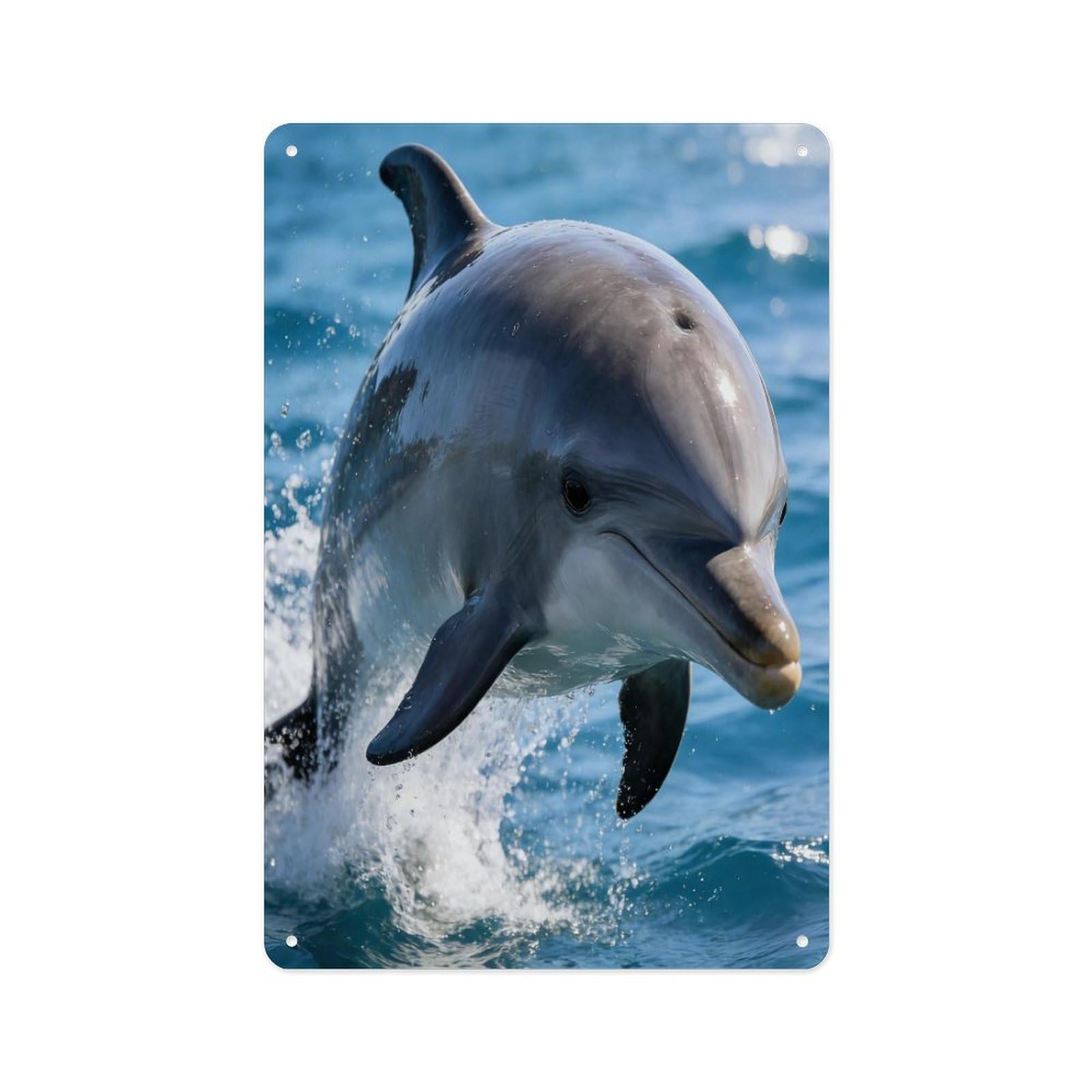 Fekiloot Style Dolphin Wall Decor Metal Signs Tin Signs Poster