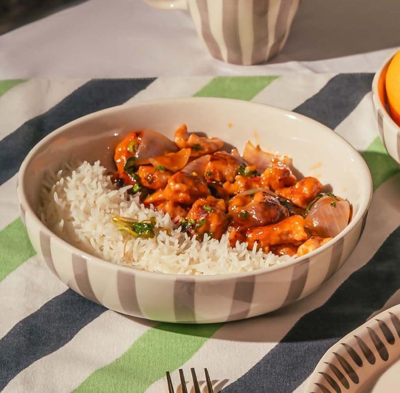 Ceramic Bowls for Serving Bowl Snacks Bowl Microwave Safe Bowls for Kitchen Serving Bowls for Snacks Ceramic Bowls 800ml Set of 1, Multicolor