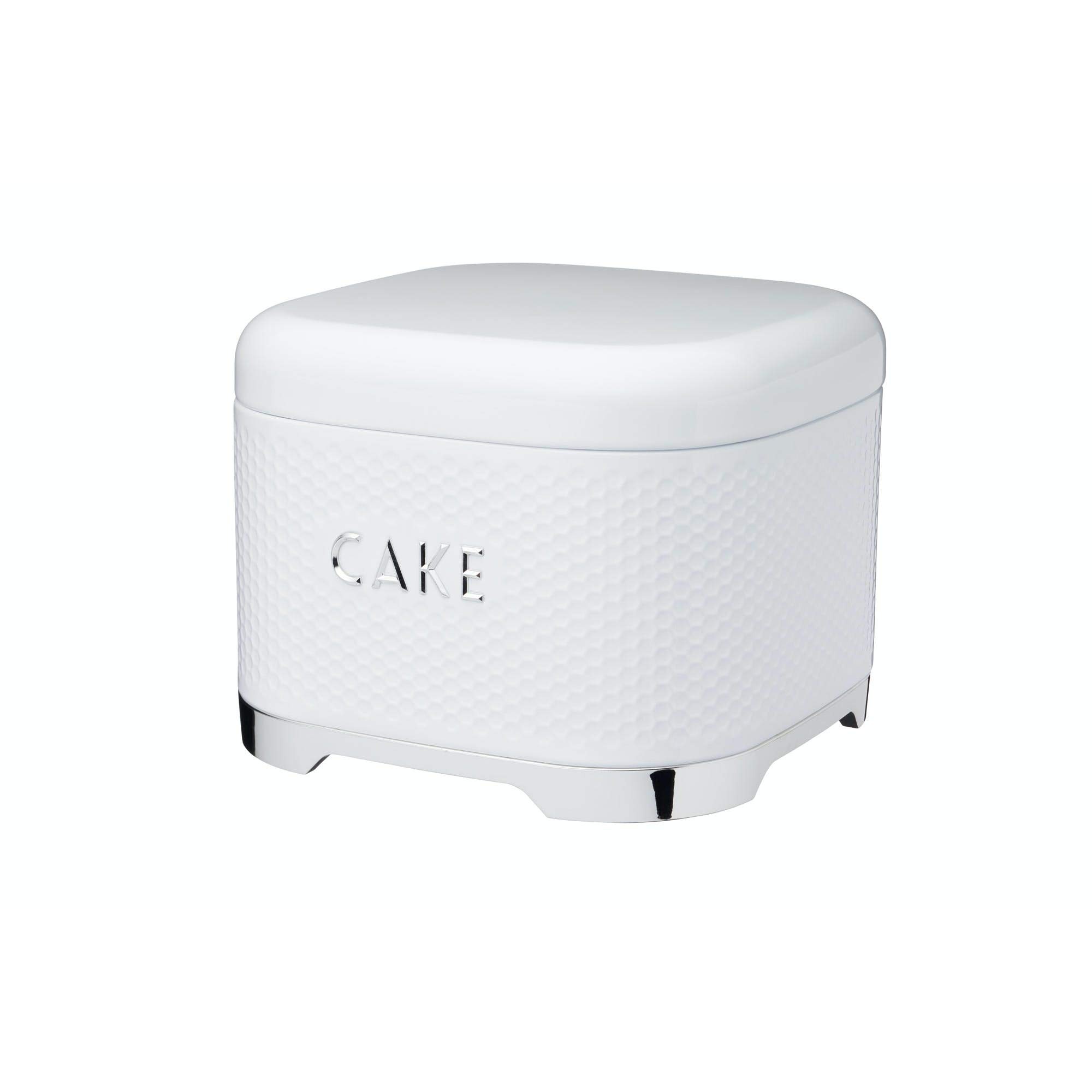 Auntie Morags Lovello Textured Ice White Steel Cake Tin