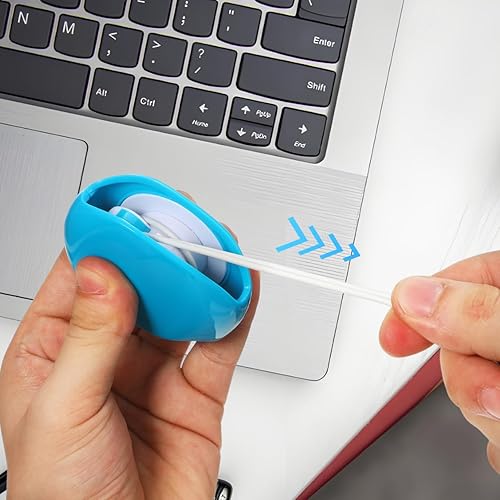 Miniatura 8 de Gadpiparty 4pcs Automatic Cord Reel, Automatic Roll Earphone Cable Organizer Cord Winder Retractable Data Cable Storage for Headphones Home Office