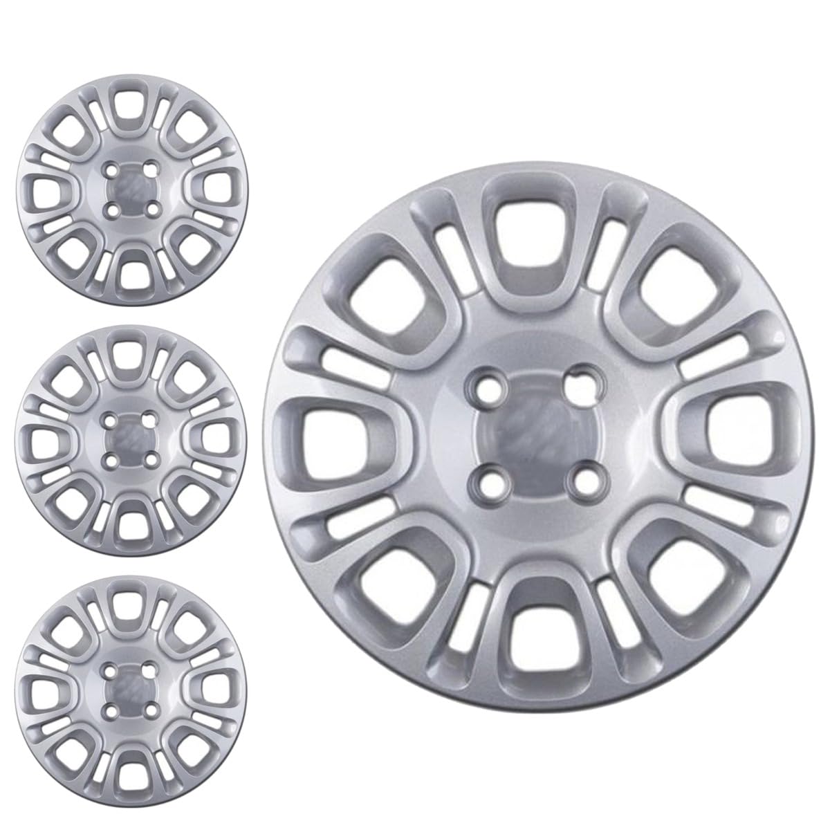 SERIE 4 BORCHIE - 4 COPRICERCHI COPPE RUOTA 14 PER FIAT PANDA 12-> TIPO B