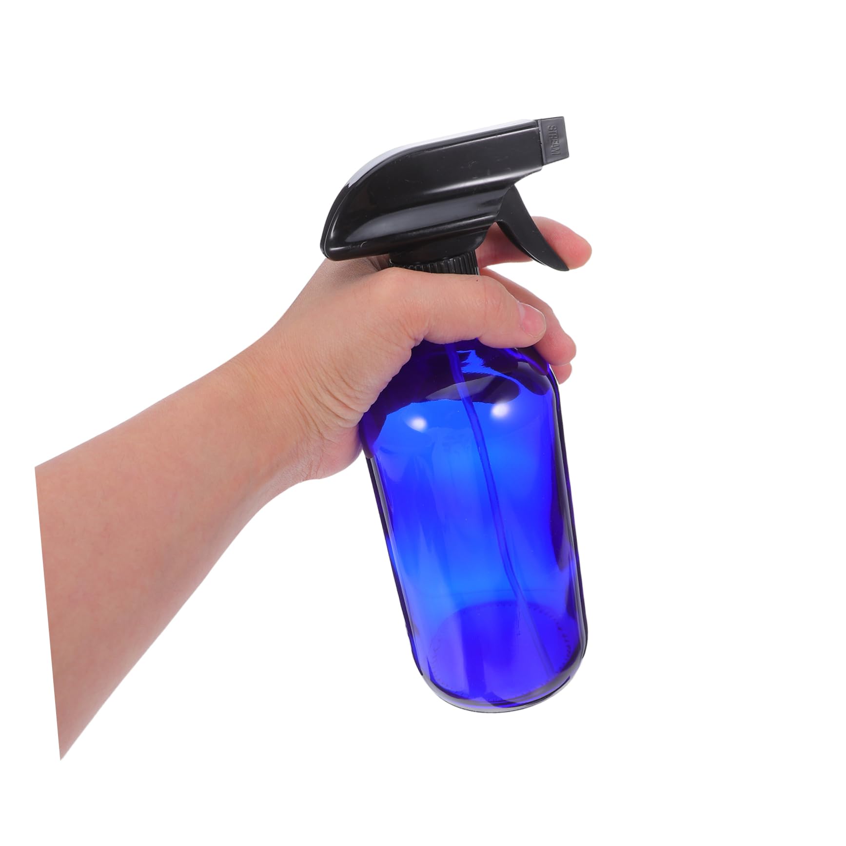 MAGICLULU Spray Bottle in Vetro 500ml Blu, Set Riutilizzabile | 2 Pezzi, Pompe a Pressione e Tappi Inclusi, Formato Leggero e Portatile per Viaggio