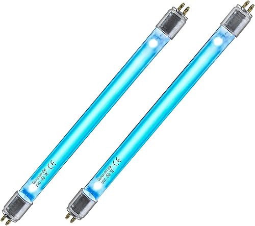 COOSPIDER UV 2 paquetes de 6 vatios de repuesto UVC bombilla UV lámpara desinfectante 253.7nm longitud de onda para armariogabinetebaño, base F6T5 disponible en Yaxa Peru