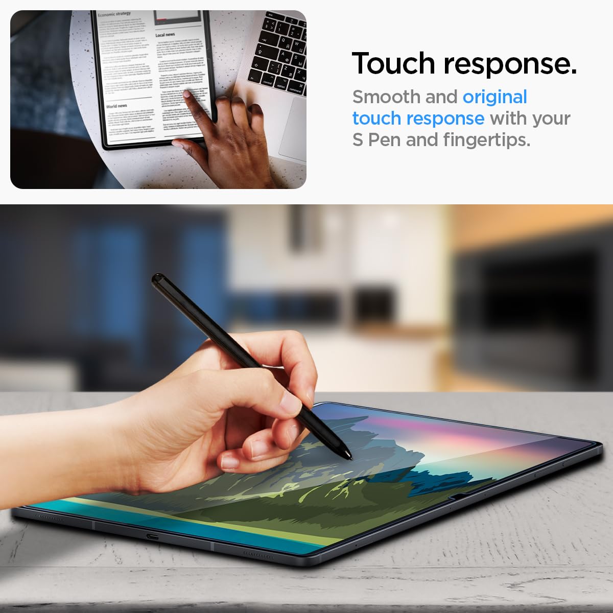 Spigen Glas.tR Slim Vetro Temperato compatibile con Samsung Galaxy Tab S10 FE Plus, Anti-graffio, Cristallino, Durezza 9H Pellicola prottetiva