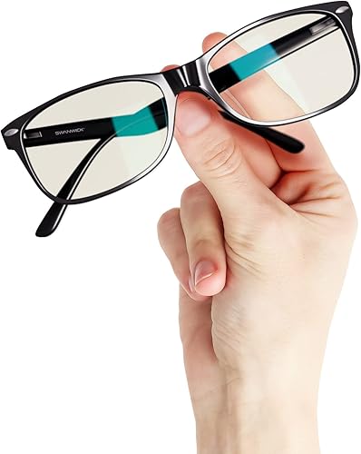 Miniatura 3 de Swanwick Lentes de bloqueo de luz azul para mujeres y hombres, antifatiga ocular para computadora, juegos, televisión, pantalla del teléfono. Ayuda
