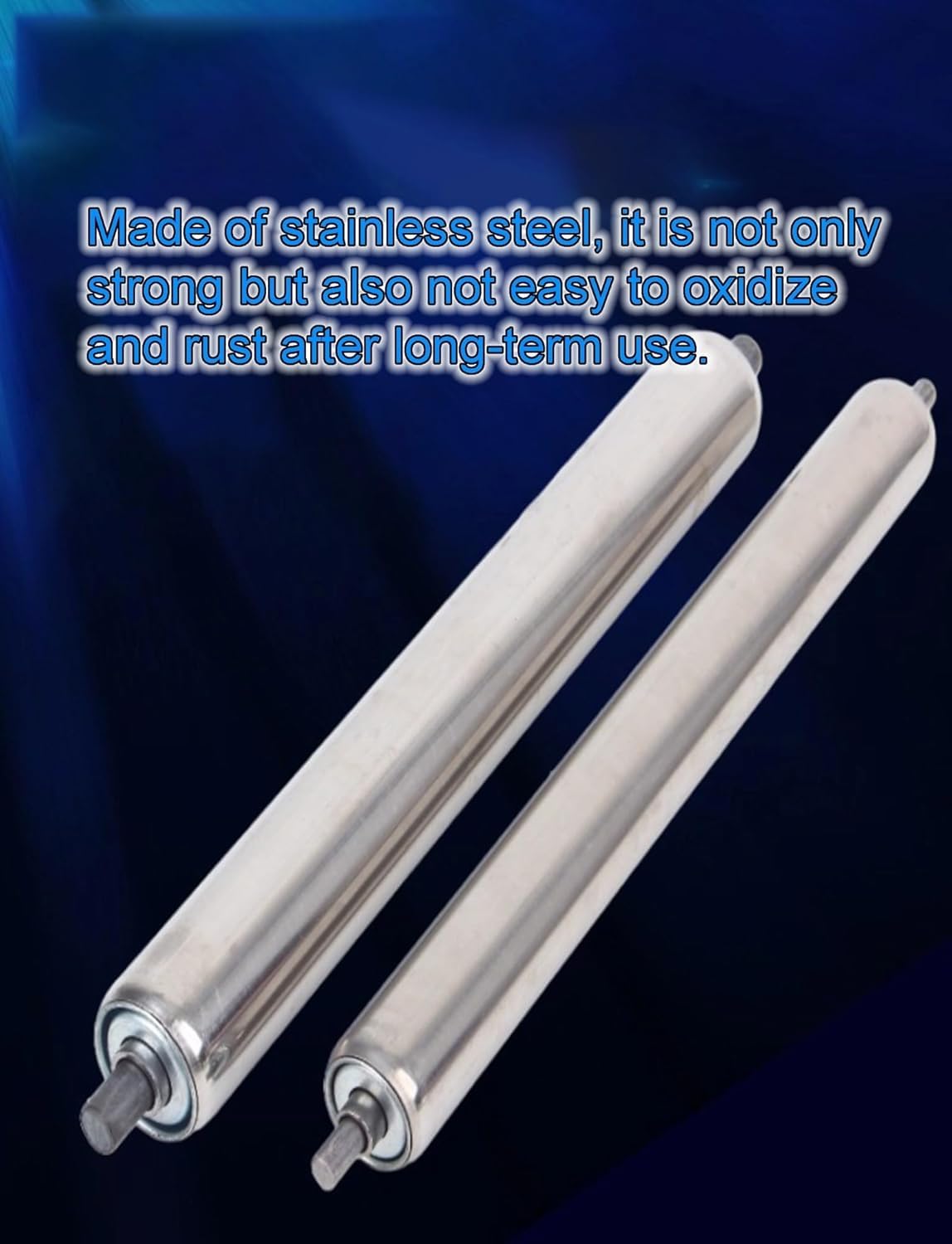 Metalowe rolki przemysłowe, niezmotoryzowane rolki przenośnikowe ze stali nierdzewnej 8/12 mm średnica 25-50 mm 8-23,6 cala (50 mm/2 cale, 12 cala/300 mm)