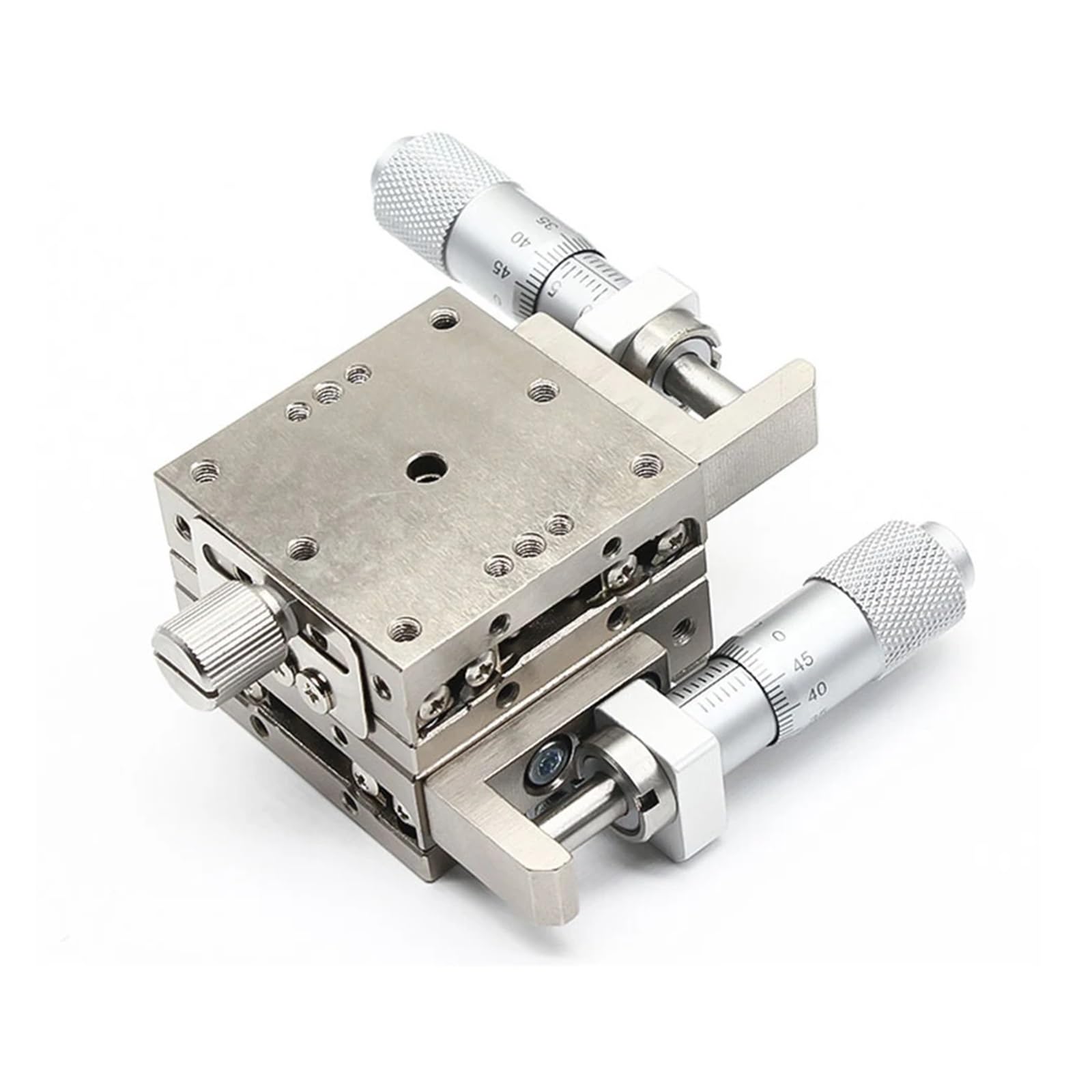 tavola scorrevole micrometrica Asse XY in acciaio inossidabile LBY25 piattaforma di spostamento della corsa da 3 mm 25 * 25 mm tavolo scorrevole for regolazione fine di precisione manuale LBY25-L/C/R(